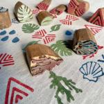 Handcarved Wooden Block Printing Stamps for Fabric, Clay, Pottery & Scrapbooking | Indian Craft Stamp Set