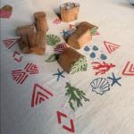 Handcarved Wooden Block Printing Stamps for Fabric, Clay, Pottery & Scrapbooking | Indian Craft Stamp Set
