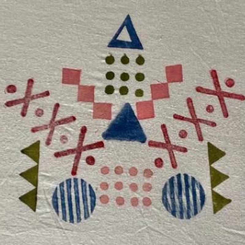 Handcarved Mixed-Shape Stamp Bundle | Artisan Wood Blocks for Modern Textile Printing & Pottery