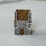 Charminar Wooden Printing Block | Hand-Carved Landmark Stamp Textile & Paper Craft