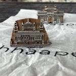 Mosque Landmark Wooden Printing Block | Handcarved Indian Wood Stamp for Textile, Clay, and Paper | Islamic Architecture Stamp