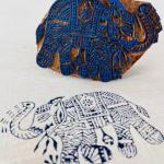 Elephant Design Wooden Block Print Stamp | Indian Textile Printing Block for Fabric, Paper & Clay