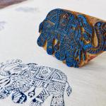 Elephant Design Wooden Block Print Stamp | Indian Textile Printing Block for Fabric, Paper & Clay