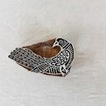 Wooden Block Printing Bird Design Hand carved Stamp for Fabric, Clay & Paper | Indian Hand Block for DIY Crafts Textile