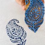 Paisley Wooden Block Stamp for Fabric Printing, Pottery, Journals & DIY Crafts