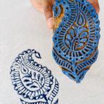 Paisley Wooden Block Stamp for Fabric Printing, Pottery, Journals & DIY Crafts