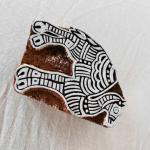 Camel Wooden Block Stamp | Hand-Carved Indian Wood Stamp for Fabric, Clay & Crafts | Rajasthani Desert Motif Print Block