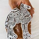 Camel Wooden Block Stamp | Hand-Carved Indian Wood Stamp for Fabric, Clay & Crafts | Rajasthani Desert Motif Print Block