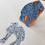 Camel Wooden Block Stamp | Hand-Carved Indian Wood Stamp for Fabric, Clay & Crafts | Rajasthani Desert Motif Print Block