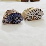 Handcrafted Wood Block Stamp Set Indian Hand-Carved Leaf Pattern Stamps Textile Printing, Clay, Chhaape Block Printing Supplies