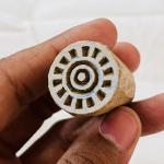 Round Geometric Indian Printing Blocks | DIY Fabric, Clay, Crafts