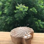Handmade Wooden Printing Block – Peacock Design Stamp for Fabric, Clay, Paper & Textile Printing