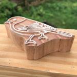 Bird Design Wooden Block Stamp – Hand Carved Printing Stamp for Fabric, Clay & Paper Crafts