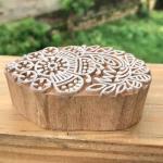 Floral Leaf Design Stamp for Fabric, Clay, Paper & Textile Printing