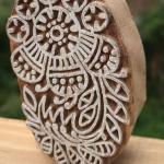 Floral Leaf Design Stamp for Fabric, Clay, Paper & Textile Printing