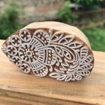 Floral Leaf Design Stamp for Fabric, Clay, Paper & Textile Printing