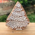 Handmade Wooden Printing Block – Leaf Foliage Design Stamp for Fabric, Clay, Paper & Textile Printing