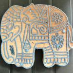 Hand-Carved Wooden Elephant Stamp | Indian Folk Art Block Print for Fabric & Crafts Handmade Block Sheesham Wooden Block Print Stamp
