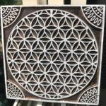 Sacred Geometry Wooden Block Stamp Flower of Life Mandala Print Block for Fabric & Paper Crafts Handmade Sheesham Wooden Block Print Stamp