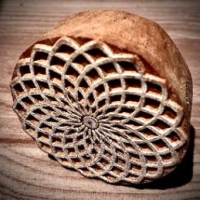 Mandala Flower Wooden Printing Block | Hand-Carved Round Stamp for Fabric, Clay & Crafts | Indian Wood Stamp | Boho Textile Design