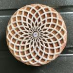 Mandala Flower Wooden Printing Block | Hand-Carved Round Stamp for Fabric, Clay & Crafts | Indian Wood Stamp | Boho Textile Design