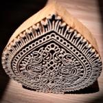 Intricate Wooden Block Stamp | Traditional Indian Paisley and Floral Motif for Textile & Paper Printing