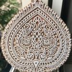 Intricate Wooden Block Stamp | Traditional Indian Paisley and Floral Motif for Textile & Paper Printing
