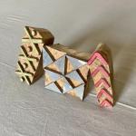 Geometric Wooden Block Stamp Set | Handcarved Indian Printing Blocks for Fabric, Clay & Paper Crafts