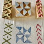 Geometric Wooden Block Stamp Set | Handcarved Indian Printing Blocks for Fabric, Clay & Paper Crafts