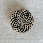 Mandala Flower Wooden Printing Block | Hand-Carved Round Stamp for Fabric, Clay & Crafts | Indian Wood Stamp | Boho Textile Design