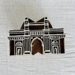 Gateway of India Wooden Printing Block | Mumbai Monument Stamp | Hand-Carved Indian Heritage Block for Fabric & Paper Crafts