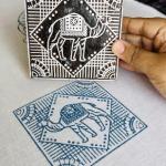 Hand-Carved Wooden Block Stamp – Camel Motif | Indian Printing Block for Fabric, Clay, Paper & Crafts | Traditional Rajasthani Art