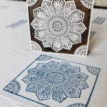 Mandala-Inspired Wooden Block Stamp Hand Carved Floral Geometry for Fabric & Paper Print Handmade Block Sheesham Wooden Paper, Fabric Print