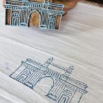 Gateway of India Wooden Printing Block | Mumbai Monument Stamp | Hand-Carved Indian Heritage Block for Fabric & Paper Crafts