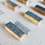 Hand-Carved Floral Border Block Stamp Set (5 Pieces) | Wood Printing Blocks for Fabric, Paper & Clay | Indian Textile Tools | Boho Design