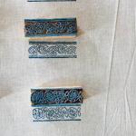 Hand-Carved Floral Border Block Stamp Set (5 Pieces) | Wood Printing Blocks for Fabric, Paper & Clay | Indian Textile Tools | Boho Design