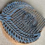 Teardrop Floral Mandala Handcarved Wooden Block for Printing Wooden Sheesham Block Paper And Fabric Block Stamp