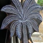 Palm Tree Hand carved Wooden Block Stamp for Block Printing Handmade Sheesham Wooden Palm Tree Paper And Fabric Print Stamp