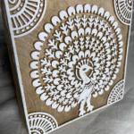 Handcrafted Wooden Peacock Block Print Stamp for Fabric, Paper & Craft Sheesham Wood Blockprint Stamp