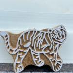 Hand crafted Wooden Tiger Block Print Stamp Wooden Sheesham Block Print Fabric And Paper Block Stamp Handcrafted Wooden Block Stamp