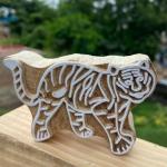 Hand crafted Wooden Tiger Block Print Stamp Wooden Sheesham Block Print Fabric And Paper Block Stamp Handcrafted Wooden Block Stamp