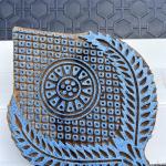 Teardrop Floral Mandala Handcarved Wooden Block for Printing Wooden Sheesham Block Paper And Fabric Block Stamp