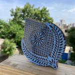 Teardrop Floral Mandala Handcarved Wooden Block for Printing Wooden Sheesham Block Paper And Fabric Block Stamp