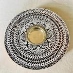 Handcrafted Wooden Block Candle Holder with Intricate Mandala Carving Hand Block Candle Design Decorate Festival Party & Other Vacation