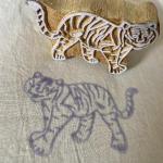 Hand crafted Wooden Tiger Block Print Stamp Wooden Sheesham Block Print Fabric And Paper Block Stamp Handcrafted Wooden Block Stamp