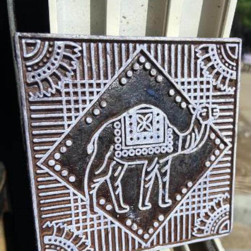 Hand crafted Wooden Camel Block Print Stamp for Fabric, Paper & Craft Handmade Sheesham  Wooden Block Stamp Squre Shap Camel block Stamp
