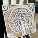 Handcrafted Wooden Peacock Block Print Stamp for Fabric, Paper & Craft Sheesham Wood Blockprint Stamp