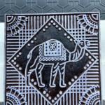 Hand crafted Wooden Camel Block Print Stamp for Fabric, Paper & Craft Handmade Sheesham  Wooden Block Stamp Squre Shap Camel block Stamp