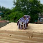 Pack of 5 Handcrafted Wooden Bull Block Prints Hand Made Block Paper & Fabric Print Stamp Handmade Sheesham Wooden Block Print Stamp