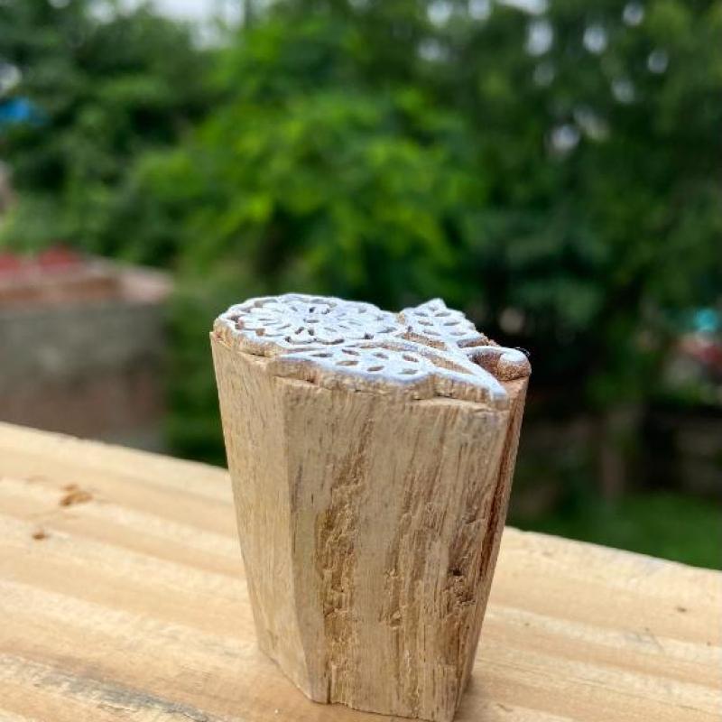 Floral Wood Block Stamp – Set of 5 Block Paper & Fabric Print Stamp